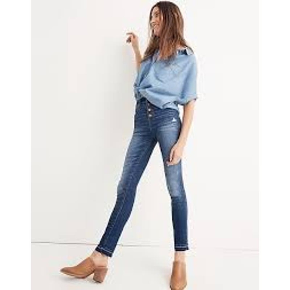 Madewell 10" High-Rise Skinny Jeans Drop-Hem Edition